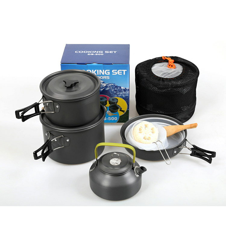 クッカーセット クッカー コッフェル キャンプ 4-5人用 アルミ アウトドア フライパン 鍋 食器 ケトル アウトドア ブッシュクラフト キャンピング 調理器具 収納袋付き ソロキャンプ通販格安セール情報　楽天　通販