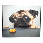【送料無料】PUGパグ犬アートパネル壁掛け据え置き壁掛けフック付きアーティストPOPパネルインテリアアートフレームポスターcoolクール面白いかっこいいアート雑貨カフェリビング額付き額縁オシャレ