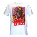 【送料無料】 マーズアタック Mars Attacks プリントTシャツ バンドTシャツ レディース メンズ マーズ アタック マーズ アタック ティム バートン Tim Burton