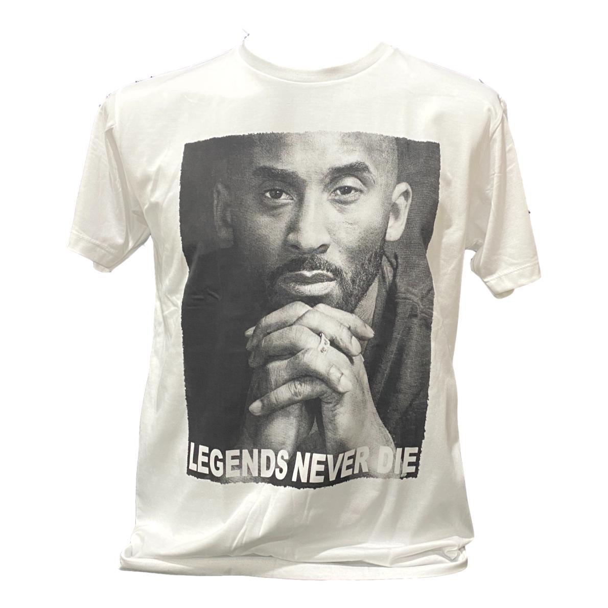 『送料無料』 コービー ブライアント白 正面 Kobe Bean Bryant NBA ロサンゼルス レイカーズ Tシャツ インナー バンド Tシャツ メンズ レディース ロック ホワイト プリント セレクトTシャツ ユニセックス 面白い デザイン 誕生日 プレゼント 彼氏 贈り物のサムネイル