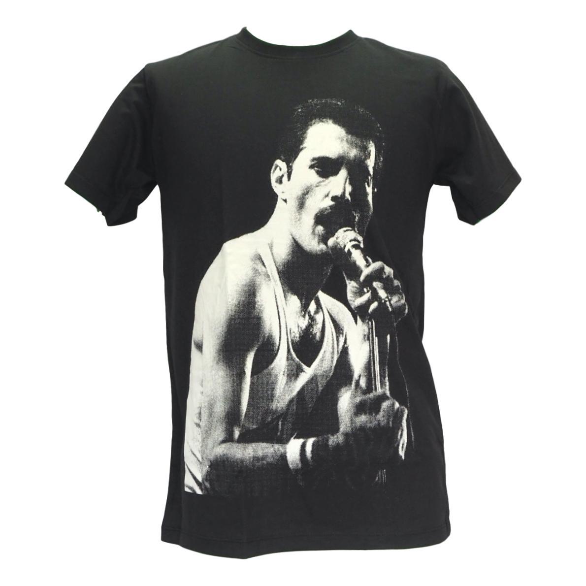 送料無料 クイーン Queen フレディマーキュリー Freddie Mercury プリントTシャツ バンドTシャツ レディース メンズ