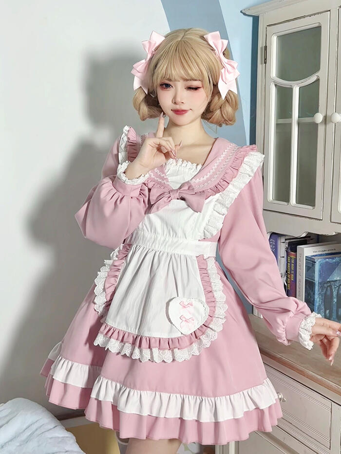 メイド服 セーラー ワンピース セーラー服 メ...の紹介画像2