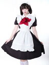 高品質 メイド服 メイド ゆめかわいい ワンピース エプロン カチューシャ リボンタイ 4点セット 半袖 定番 クラシック ロリータ Lolita ロリィタ ゴ...
