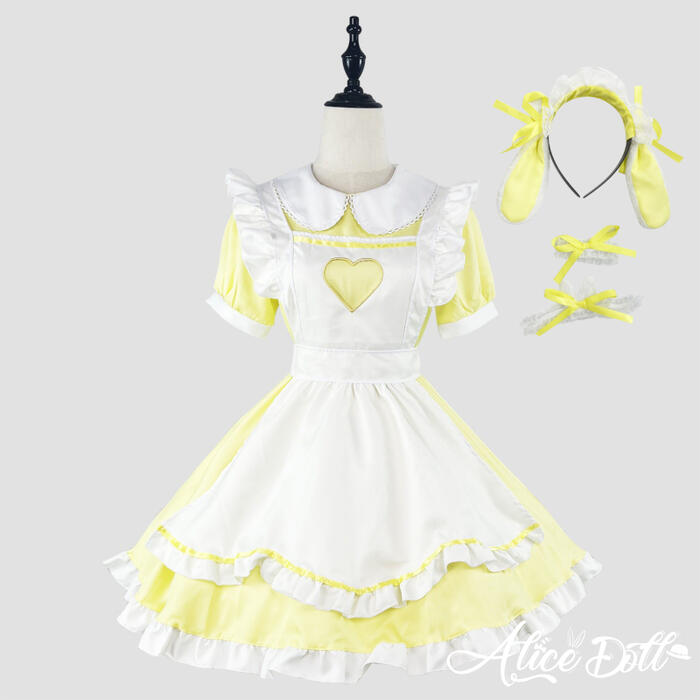 楽天市場】メイド服(カラーイエロー)(コスプレ・変装・仮装 楽天市場】メイド服(カラーイエロー)(コスプレ・変装・仮装