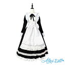 メイド服 クラシカル ロング丈 ワンピース エプロン ヘッドドレス 長袖 半袖 クラシック ドレス ロリータ Lolita ロリィタ ゴスロリ クラロリ メイド...