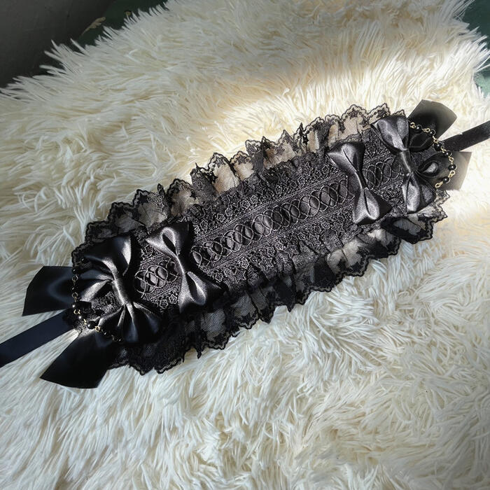 【送料無料】即納 ロリータ Lolita ヘッドドレス ヘアバンド へアドレス ハンドメイド ゴスロリ ゴシック 華やか カチューシャ ブラック クロス 十字架 レース リボン レディース コーデ自由 髪飾り ヘアアクセサリー 黒ロリ コスプレ コスチューム クリスマス ハロウィンの商品画像 3