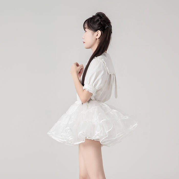 日常ボリューム パニエ ミニ丈 30cm丈 ショート丈 オーガンジー 華やか ボリューム...