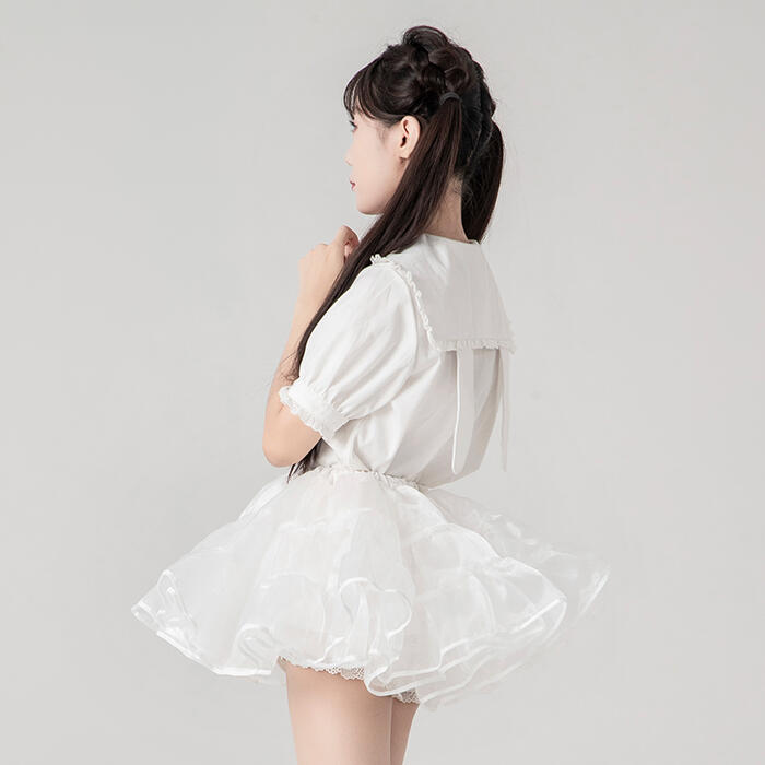 日常ボリューム パニエ ミニ丈 30cm丈 ショート丈 オーガンジー 華やか ボリューム...