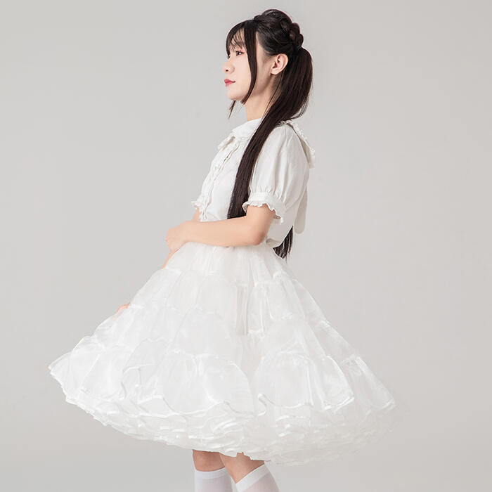 �ѥ˥� �ܥ�塼�ॢ�å� ���꡼�� �ե�뤤�äѤ� �磻�䡼̵�� �� 55cm�� �ߥǥ������ ���󥰾� ɨ�� ɨ�� ����� ¿�إ������󥸡� �Ĥ�� �ܥ�塼�� ���쥬��� �դ�դ� �������� �ڥ������� Lolita ���꡼�� �������� ɱ���� ������� �����ץ� �������塼��