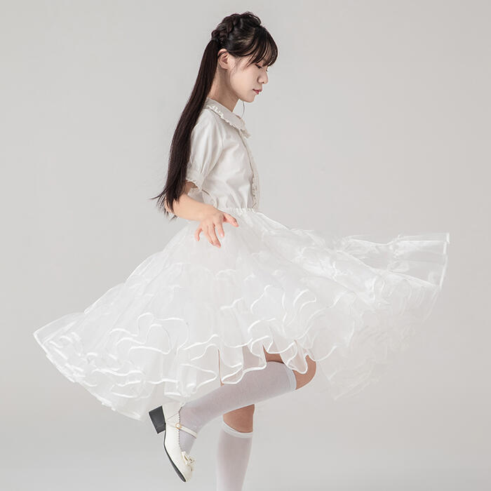 パニエ ボリュームアップ60cm丈 ロング丈 大人用 Aライン 膝下 結婚式 ウェディン...