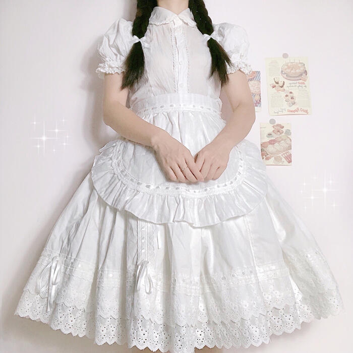スカート ロリータ Lolita レディース ロリィタ 刺繍 レース リボン インナースカ...