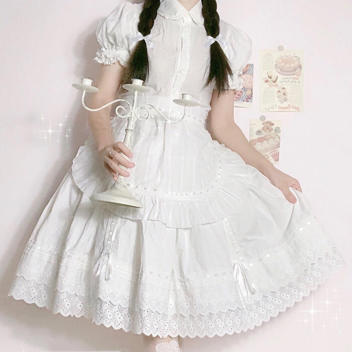 スカート ロリータ Lolita レディース ロリィタ 刺繍 レース リボン インナースカ...