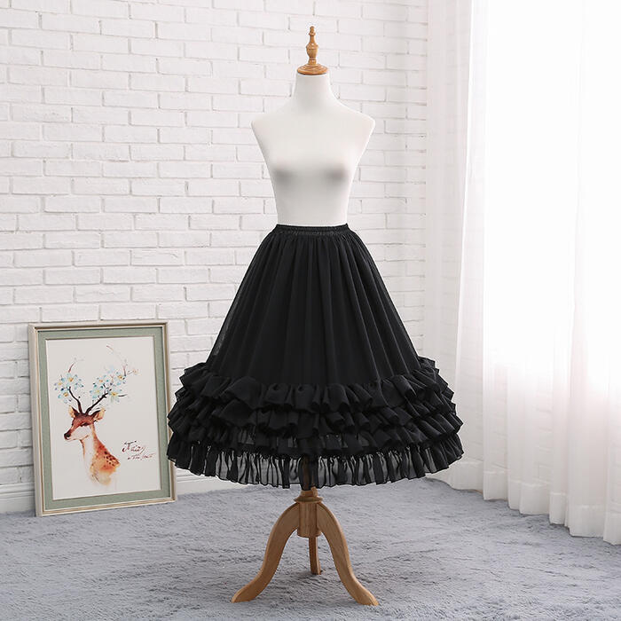 即納 パニエ ロリータ ロング 70cm ロリィタ ウェディング ドレス 骨あり 可愛い ...