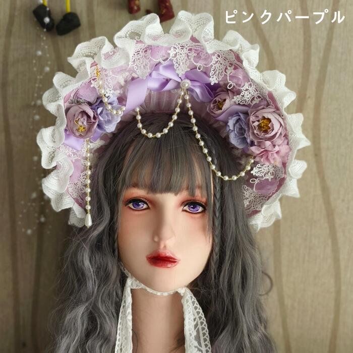 ⭐️Happy Rose⭐️　パープルドレス➕ヘドレ2着　ハンドメイド 楽天市場】ヘッドドレス レース（カラーパープル）（コスプレ・変装