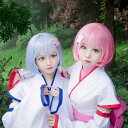 ゼロから始める異世界生活 リゼロ 11話 幼少期 ラム＆レム ワンピース 和服 コスプレ コスチューム 衣装 可愛い ピンク ブルー S M L XL 2XL 3XL 和風 和装