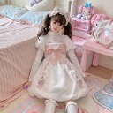 楽天Alice Dollロリィタ ワンピース 半袖 秋冬 あったか ボア ロリータ 甘ロリ 肉球 ネコ 猫耳 リボン ゆめかわ ふわもこ もこもこ 姫系 防寒 フリース 動物 ファー コスプレ ろりぃた ゆめかわいい 甘かわ 華ロリ コスプレ フェミニン コスチューム