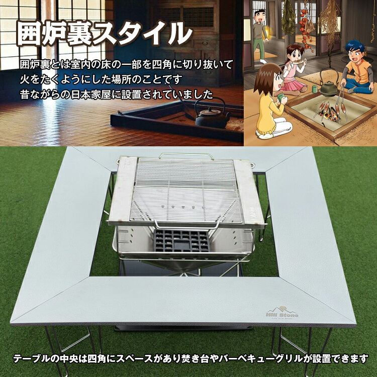 【1年保証】アウトドアテーブル キャンプ テーブル バーベキュー ローテーブル 折りたたみ 屋外 ファミリーキャンプ 調理 台 おしゃれ 大型テーブル マルチファイア 囲炉裏 コンロ 焚き火 キャリーバック ストーブガード 庭 キャンプ アウトドア ad261通販格安セール情報 楽天 通販
