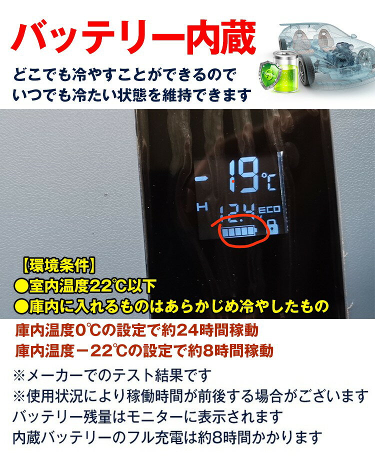 【1年保証】車載冷蔵庫 冷凍庫 バッテリー内蔵 25Lポータブル冷蔵庫 冷凍庫 車載 12v 24v クーラーボックス 保冷庫 静音 車中泊 釣り アウトドア キャンプ 食材 買い物 スポーツ 長距離 ドライブ 防災 コンプレッサー AC DC 電源 ee219通販格安セール情報 楽天 通販