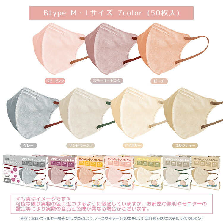 \11/30まで限定販売/3D立体マスク不織布カラー50枚入り不織布マスク使い捨て不織布4層マスクカラー3D99%カット大人防塵花粉風邪個別包装使い捨てマスク男女兼用ny469