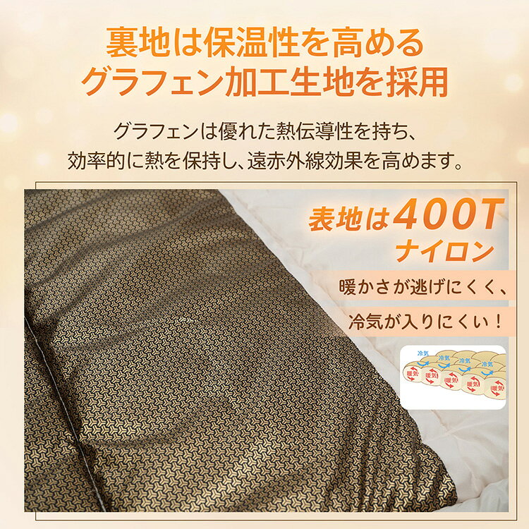 *15%OFFクーポン⇒4,445円*【送料無料】寝袋 収納袋一体型 封筒型 シュラフ グラフェン加工 アーティフィシャルダウン 人工ダウン ダブルファスナー フルオープン 掛け布団 ブランケット 丸洗いOK キャンプ 車内泊 災害 防災 アウトドア 軽量 od651 alice-zk-10004598 雑貨の国のアリス サンプル画像3