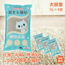 *最大20%OFFクーポン*【1年保証】大容量 お徳用 猫砂 ベントナイト 固まる 20L 5L×4袋 消臭 抗菌 軽量 トイレ ネコ砂 猫用 猫トイレ 飛び散...