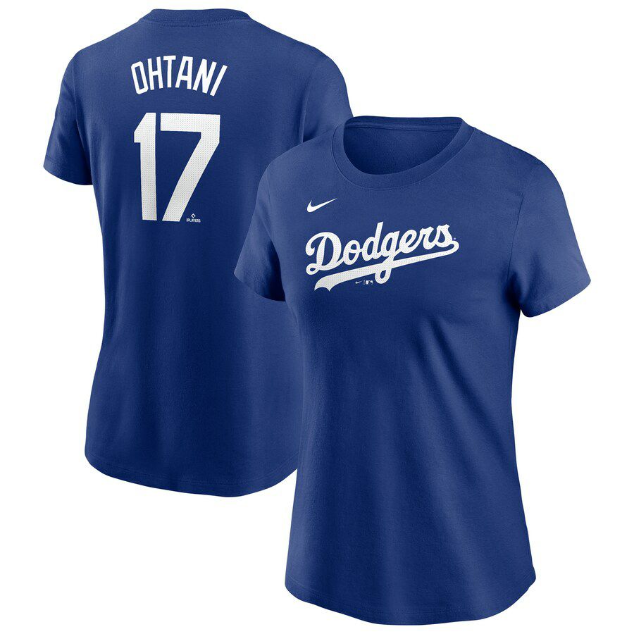 【レディース】 MLB 大谷翔平 ドジャース Womens Los Angeles Dodgers Nike Royal 2024 Fuse Name Number T-Shirt Sサイズ 単体