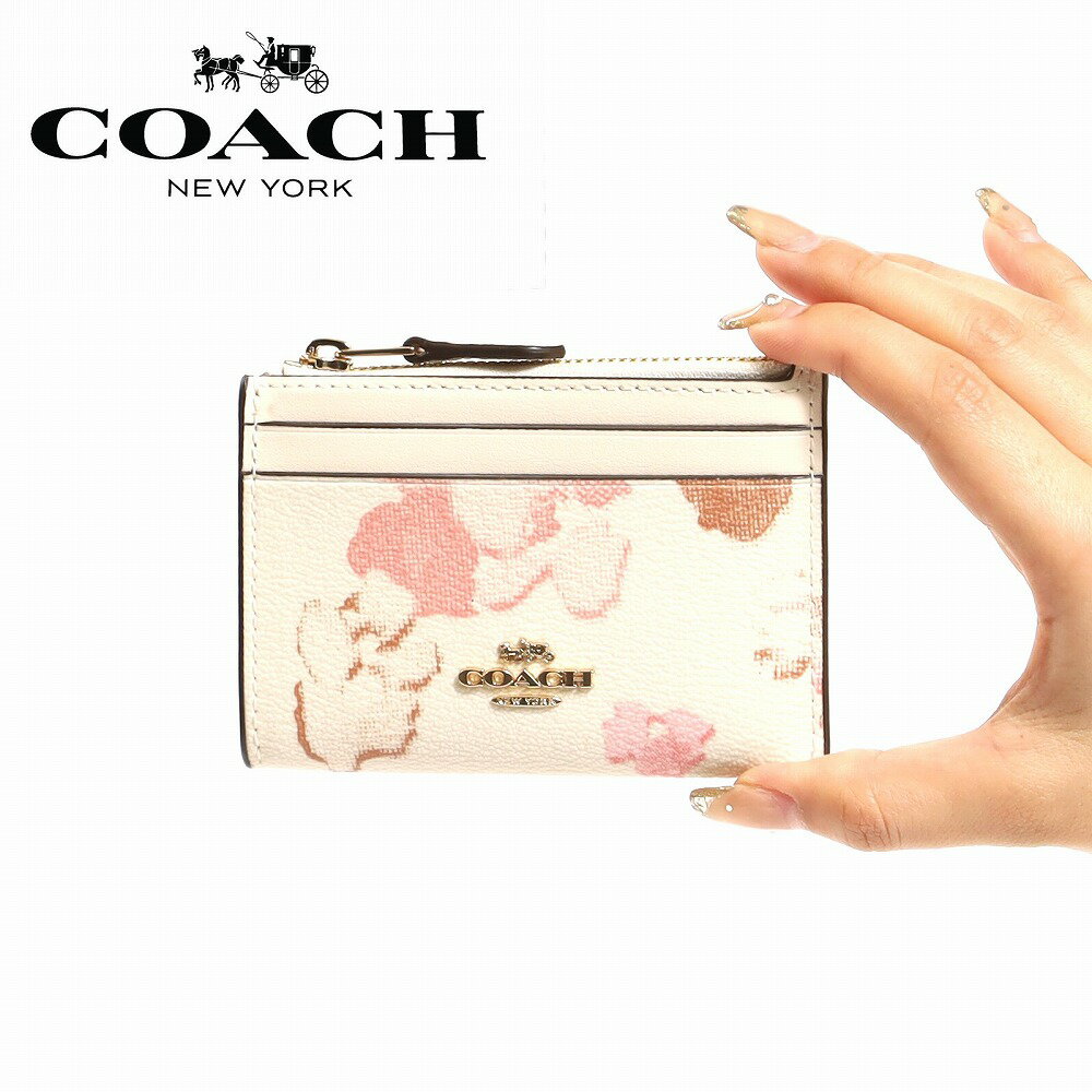 コーチ 定期入れ 【15日店内最大P20倍】 COACH CR947 IMCAH ミニ スキニー ID ケース フローラル プリント チョークマルチ コーチ ブランド