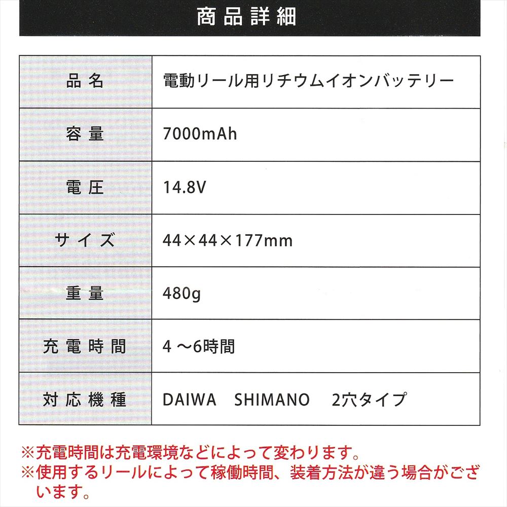 2年保証電動リールバッテリーリチウム2芯用大容量版互換バッテリーBM互換バッテリー電動リール用リチウムイオンバッテリー充電器日本語説明書付き両軸船釣船太刀テンヤ両軸船釣船太刀太刀魚