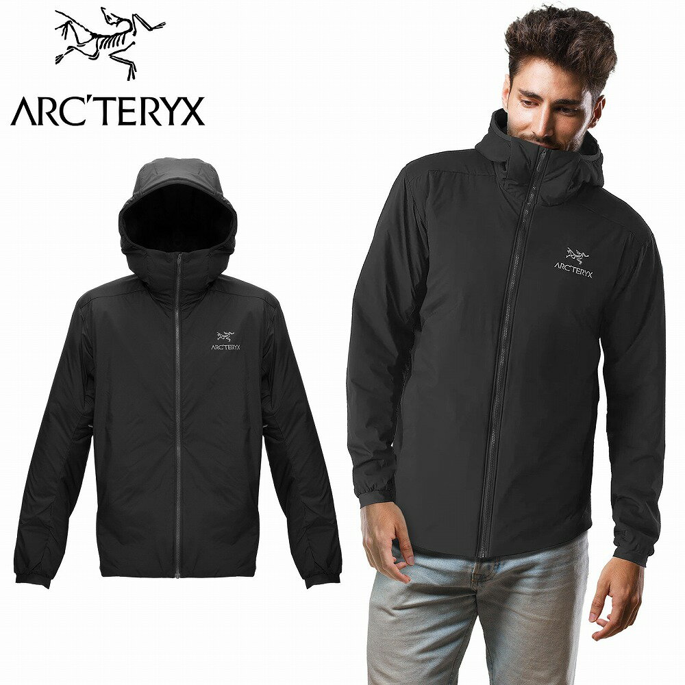 【1日限定★エントリーで2人に1人最大100%ポイントバックチャンス★】 ARC'TERYX アークテリクス メンズ 長袖 ナイロン 登山 軽量 フード アウトドア キャンプ ARCTERYX ATOM LT HOODY MEN'S BLACK M L XL X000005160