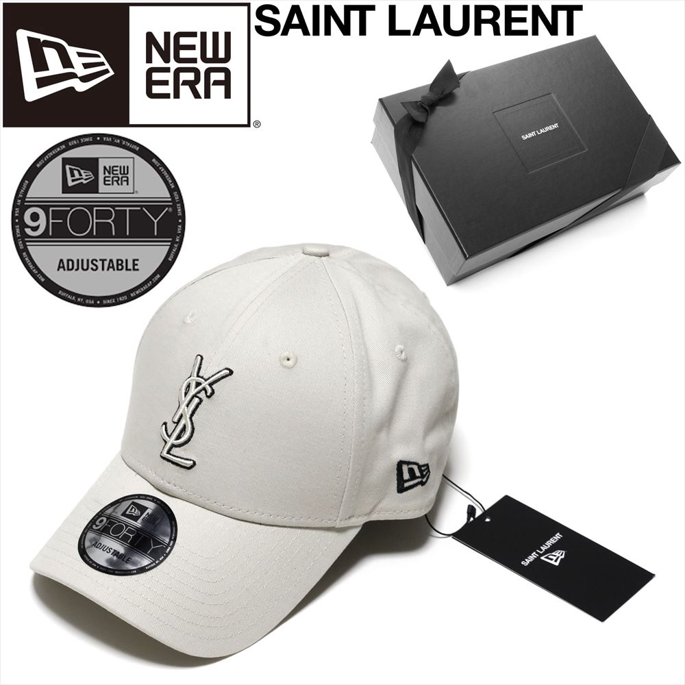 ニューエラ 【ボックス付き 新品】ニューエラ イヴサンローラン 帽子 キャップ コラボ コラボキャップ NEW ERA YSL MONOGRAM CAP Saint Laurent ID687687YCL369248 モノグラムキャップ ブランドキャップ ハイ ブランド