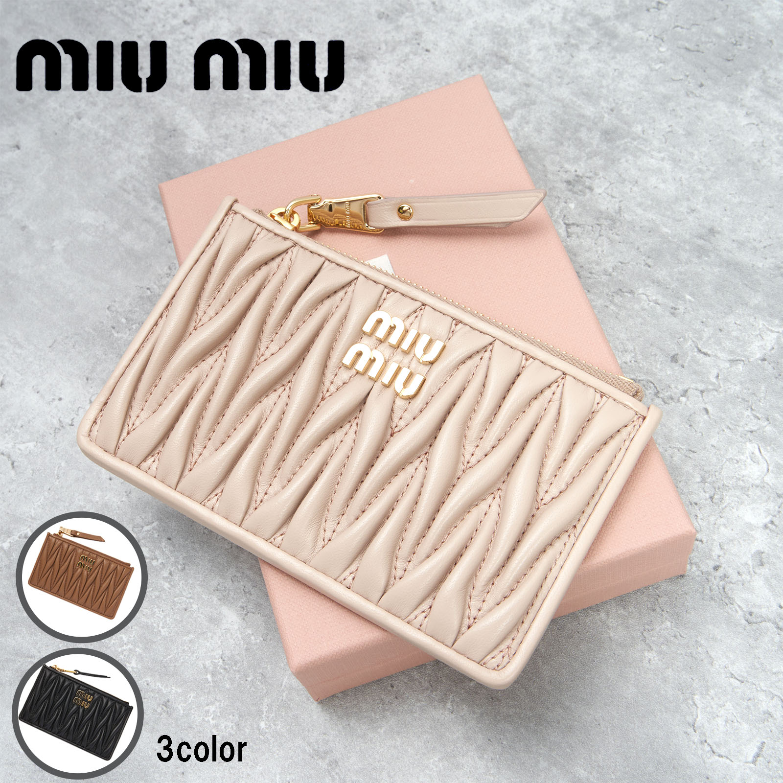 MIU MIU ߥ奦ߥ奦 ޥƥå쥶 ɥ 5MB06M 2FPP NERO