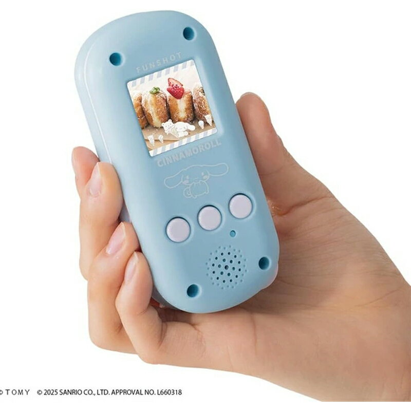 【6日1:59まで店内最大P20倍】 【 名入れ可 キッズカメラ ミニゲーム機能有 】 シナモロール タカラトミー TAKARA TOMY FUNSHOT ファンショット チェキ ミニカメラ シナモンロール キッズ カメラ 子供 プレゼント ギフト クリスマスプレゼント 3