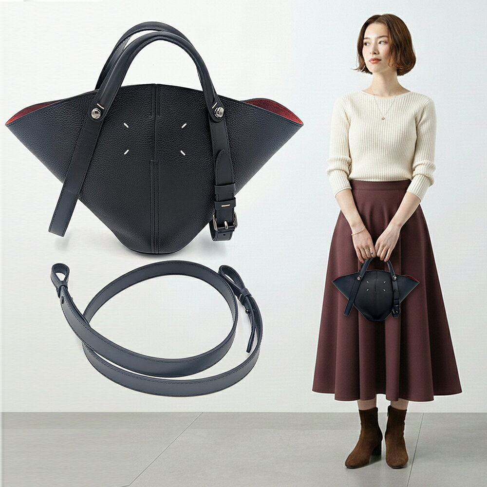 樂天商城 - 【ラッピング対応可能 正規品】 maison margiela メゾンマルジェラ ドレサージュ スモール SB1WG0093 BLACK バッグ ブラック 大容量 ブランド ショルダーバッグ レザー 黒 高級ブランド