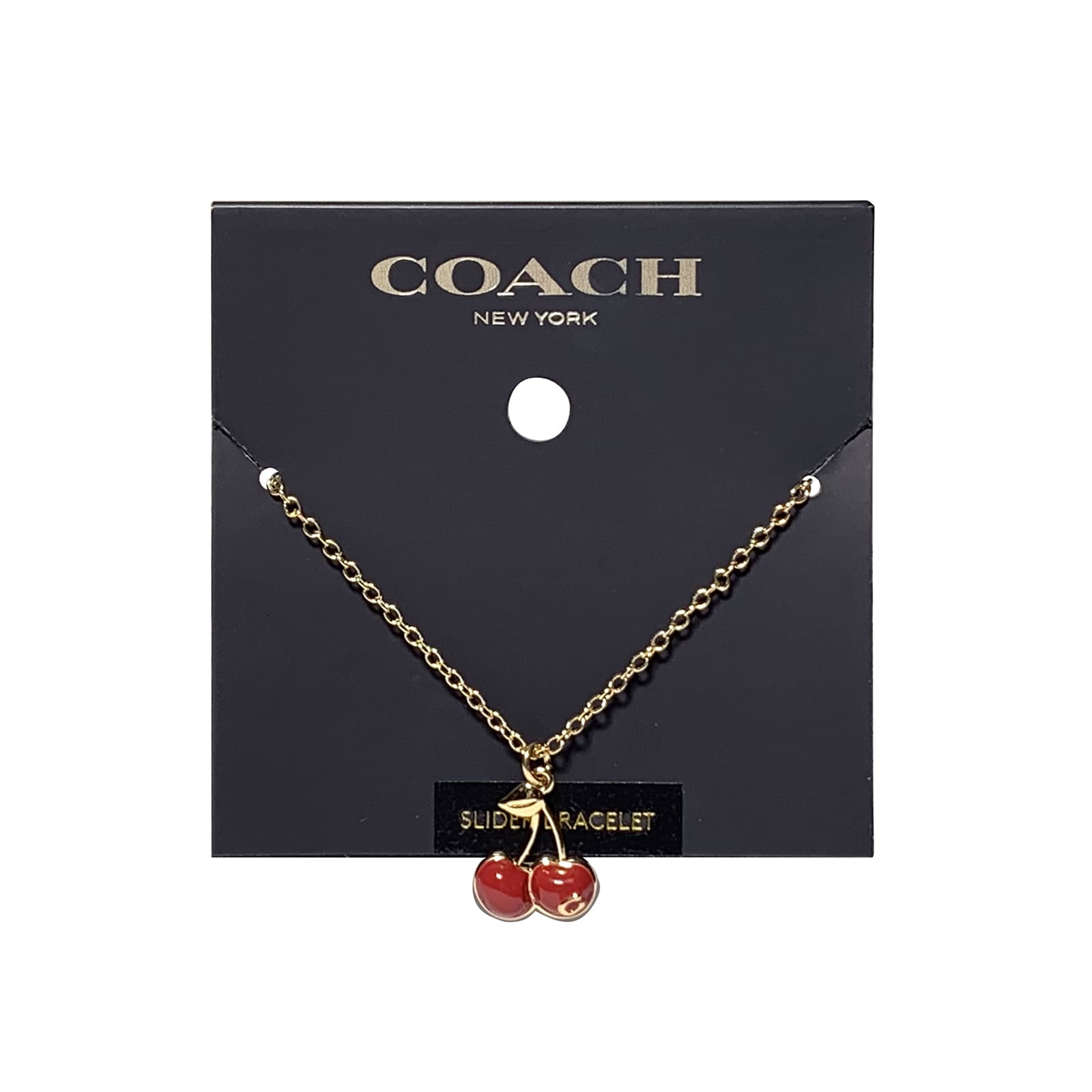 樂天商城 - COACH CD852 パヴェ チェリー ペンダント ネックレス