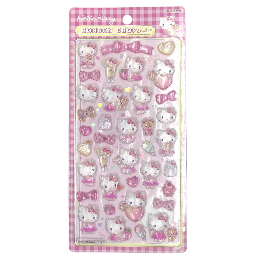 サンリオキャラクターズ ボンボンドロップシール ハローキティ ピンク S8812101 サンスター文具 クーリア