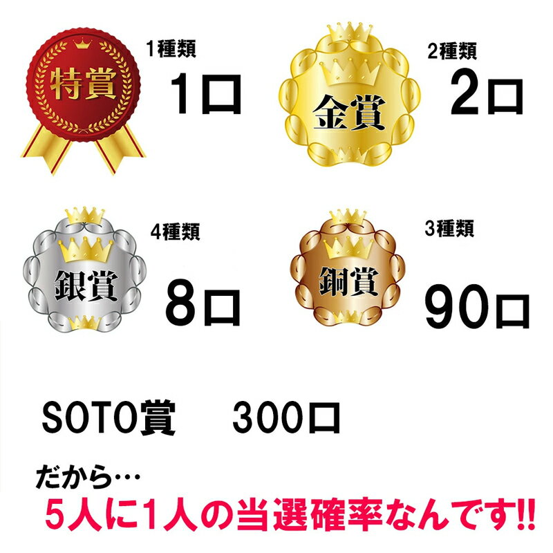 【月水金抽選】★くじ Alice SOTOアウトドア スプリング キャンプくじ OD缶 vol12 数量限定 くじ購入でエコフロー・スノーピーク・ヘリノックス等の豪華賞品が当たる!空くじなし