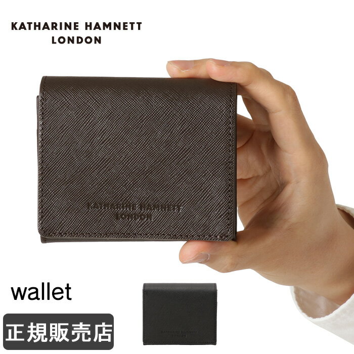 キャサリンハムネット 財布 二つ折り財布 コンパクト ボックス型小銭入れ KATHARINE HAMNETT 490-50503 本革 レザー メンズ ブランド