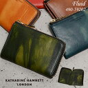 キャサリンハムネット 財布 二つ折り財布 縦型 KATHARINE HAMNETT FLUID 490-59202 メンズ レディース 革 送料無料