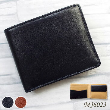 mannish マニッシュ 二つ折り財布 札入れ メンズ 本革 mj6023 牛革 豚革