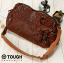 【当店ならエントリーでさらにP4倍!?11/9 1:59】 TOUGH タフ ボストンバッグ LEATHER WASH 54764 ポイント2倍