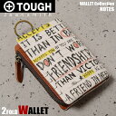 【当店ならエントリーでさらにP4倍!?11/9 1:59】 TOUGH タフ 二つ折り財布 縦型 NOTES 取り外し可能ファスナー小銭入れ 55763 SALE あす楽対応 メンズ 牛革