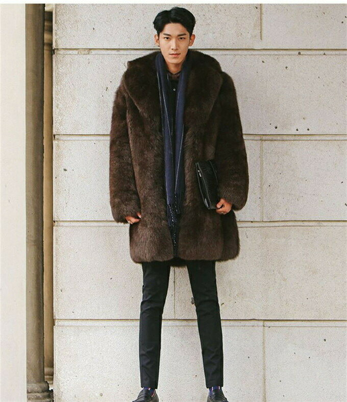 ファーコート メンズ 毛皮コート ロッグコート フェイクファー メンズコート アウター 高級 おしゃれ 上着 暖かい 防寒 冬服 秋服 新作 送料無料