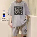 セットアップ メンズ Tシャツ ショーツ 半袖 短パン 半袖Tシャツ パンツ 大きいサイズ ゆったり ジャージ ジムウェア トレーニング スポーツ アウトドア 大人 カジュアル 春 夏 夏服 ファッション メンズファッション ストリート 通気性 涼しい【送料無料】