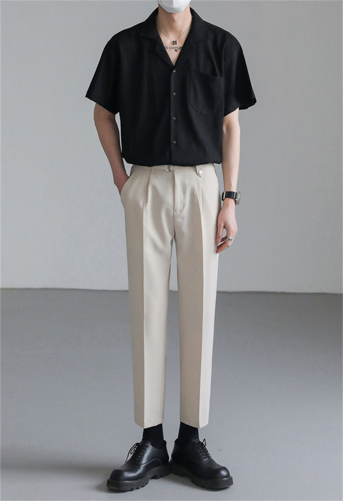 シャツ メンズ 開襟シャツ 半袖 半袖シャツ 大きいサイズ おしゃれ カジュアルシャツ 夏 オープンカラーシャツ オーバーサイズ シンプル 無地 オシャレ カジュアル メンズファッション 夏服 ブラック　ホワイト 送料無料