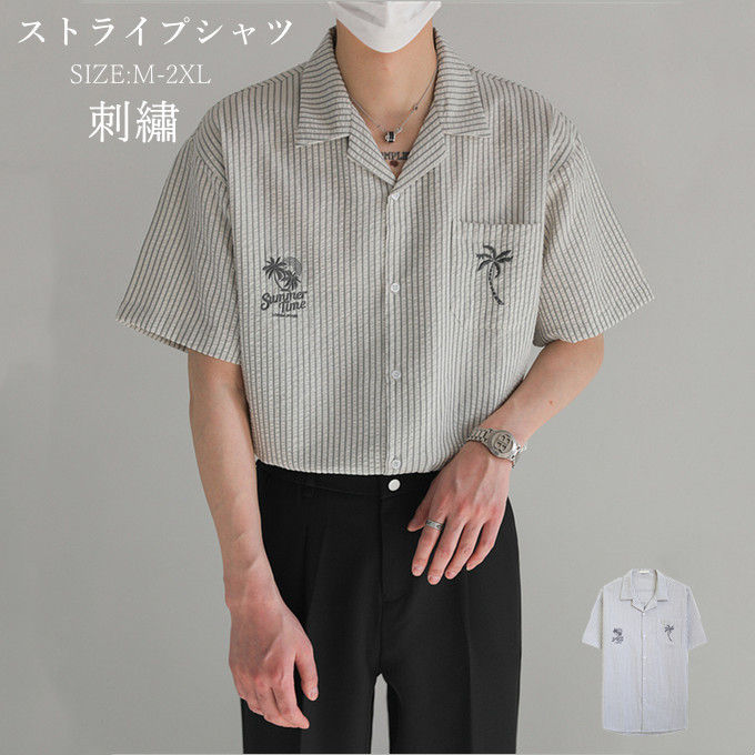 シャツメンズ半袖ボタンダウンシャツ...