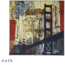単品 ファブリック パネル GATE 40×40×2.5cm ゲート アート シンプル モダン インテリアパネル ファブリックパネル専用フック無料