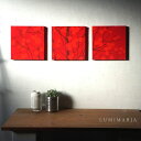 ファブリックパネル ルミマルヤ 廃番 marimekko LUMIMARJA red 30×30cm 3枚セット レッド マリメッコ北欧