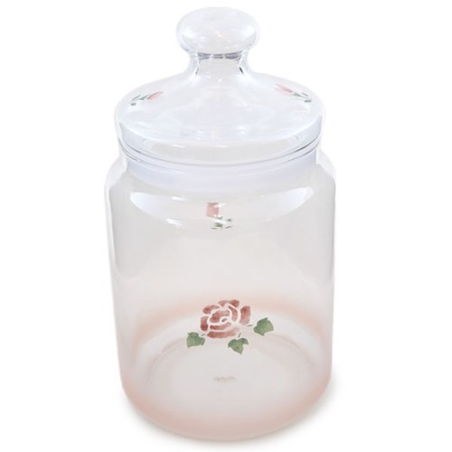 ガラスストレージボトルL（ローズ）【アリスの時間】★のサムネイル