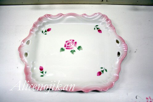 マニー　ローズ　陶器　ペタルシリーズ　トレーM　【アリスの時間】★