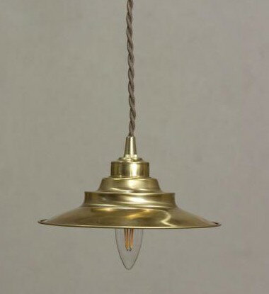 ■ブラスペンダントシェードS＋灯具一体型【アンティーク照明】 【アリスの時間】★